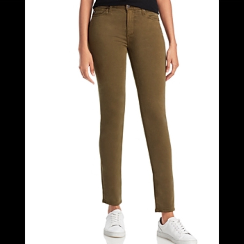 Mid rise rockstar skinny army green jeans
